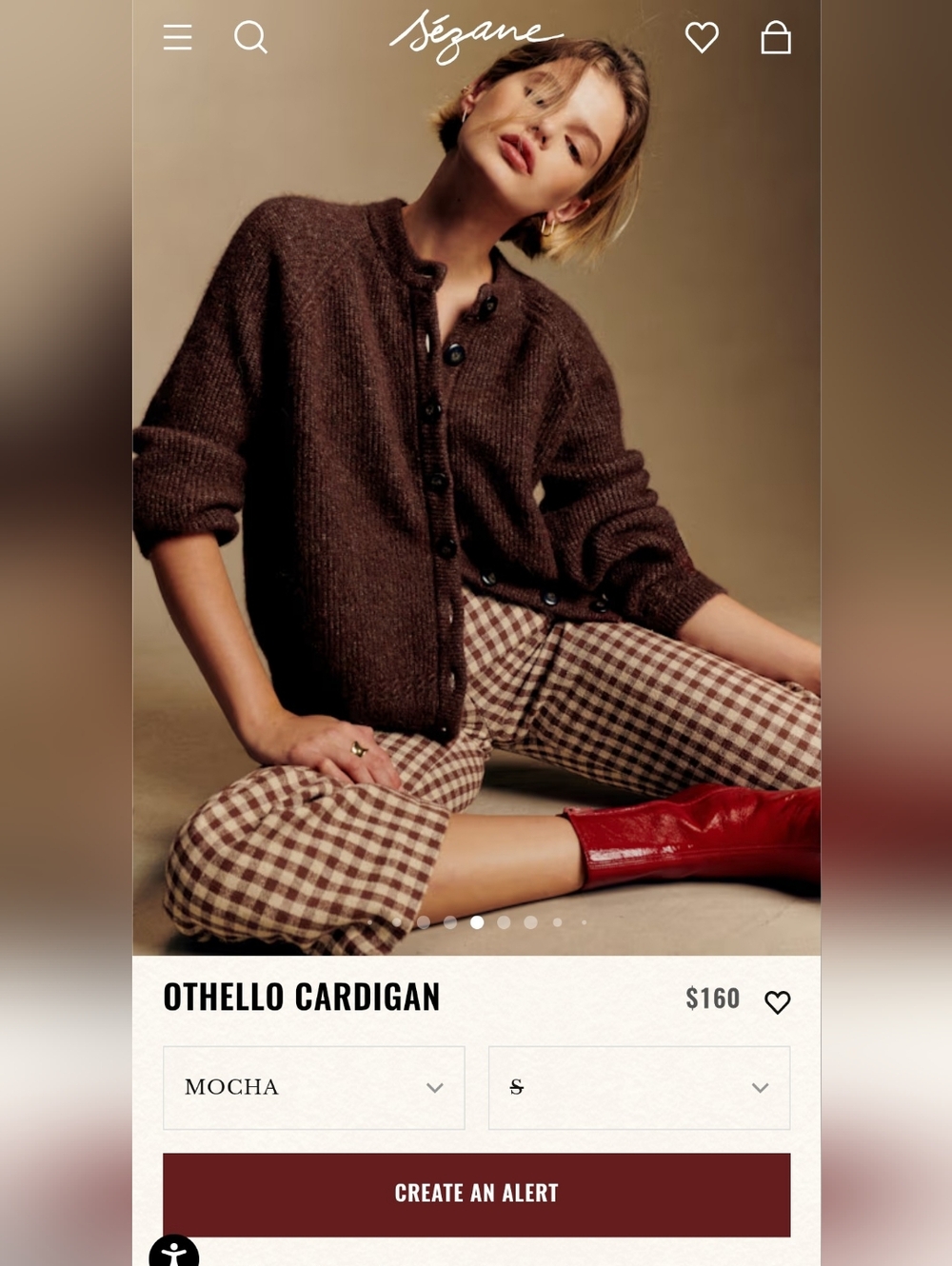 Sezane Othello Cardigan - Mocha Brown